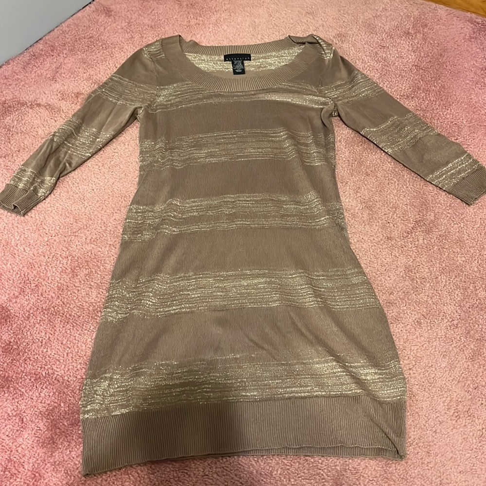 Tan Striped Dress